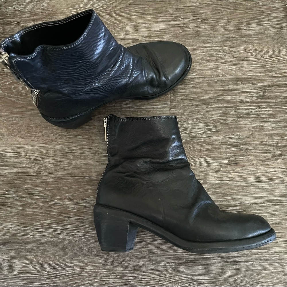 Guidi Black leather Back Zip Boots